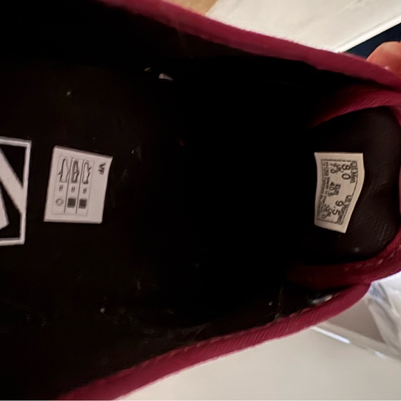 Vans Men's Burgundy and Black Sneakers - Picture 4 of 4